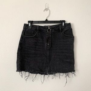 PacSun black denim mini skirt
